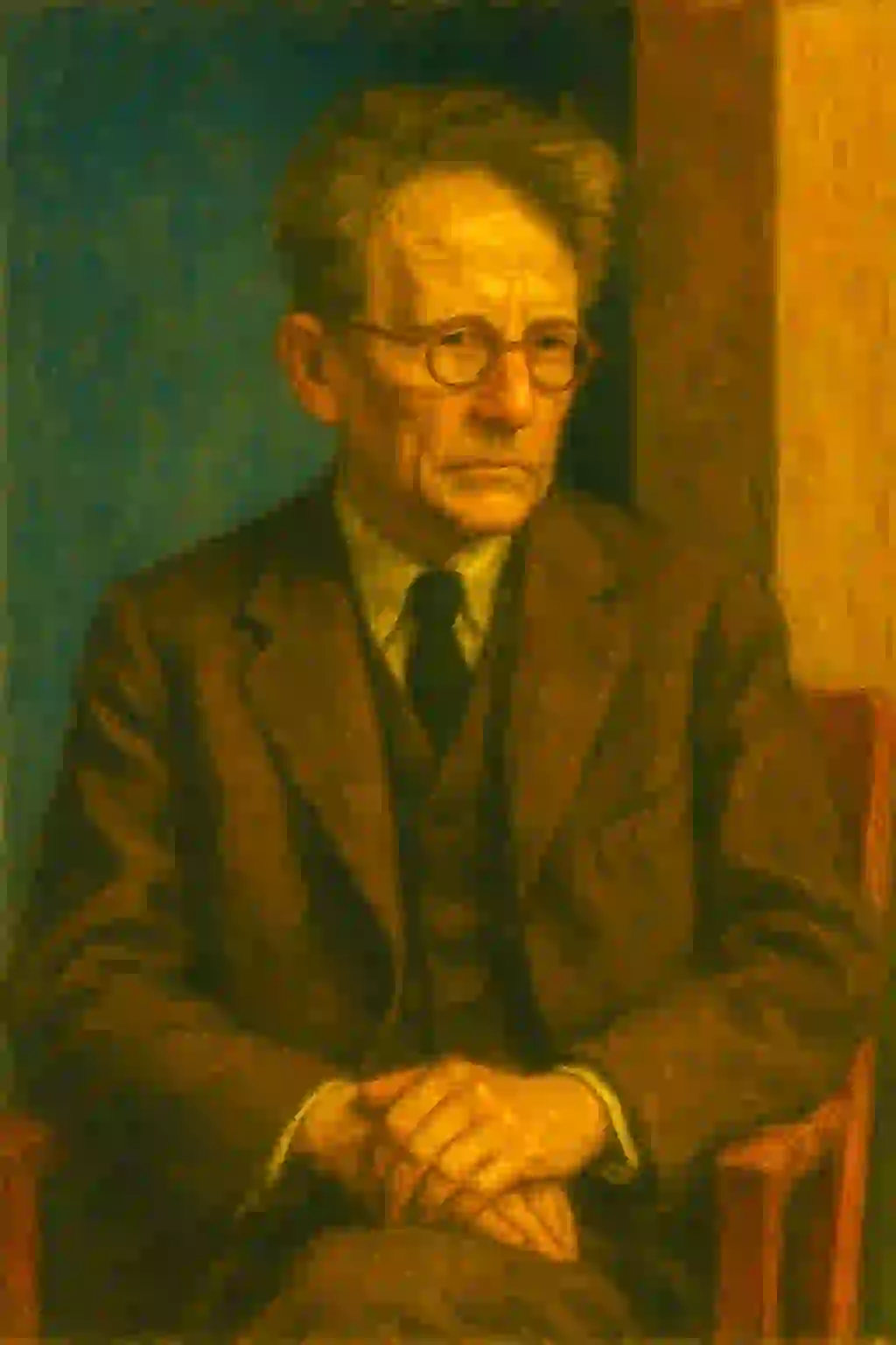 Portrait Erwin Schrödinger im Hopper-Stil