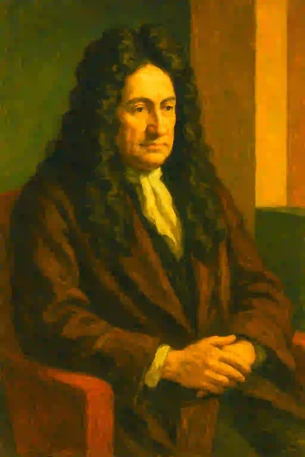Portrait Gottfried Wilhelm Leibniz in Hopper style