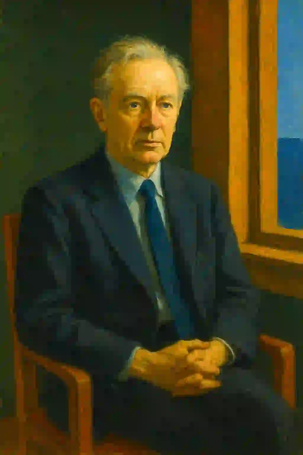 Portrait John S. Bell im Hopper-Stil