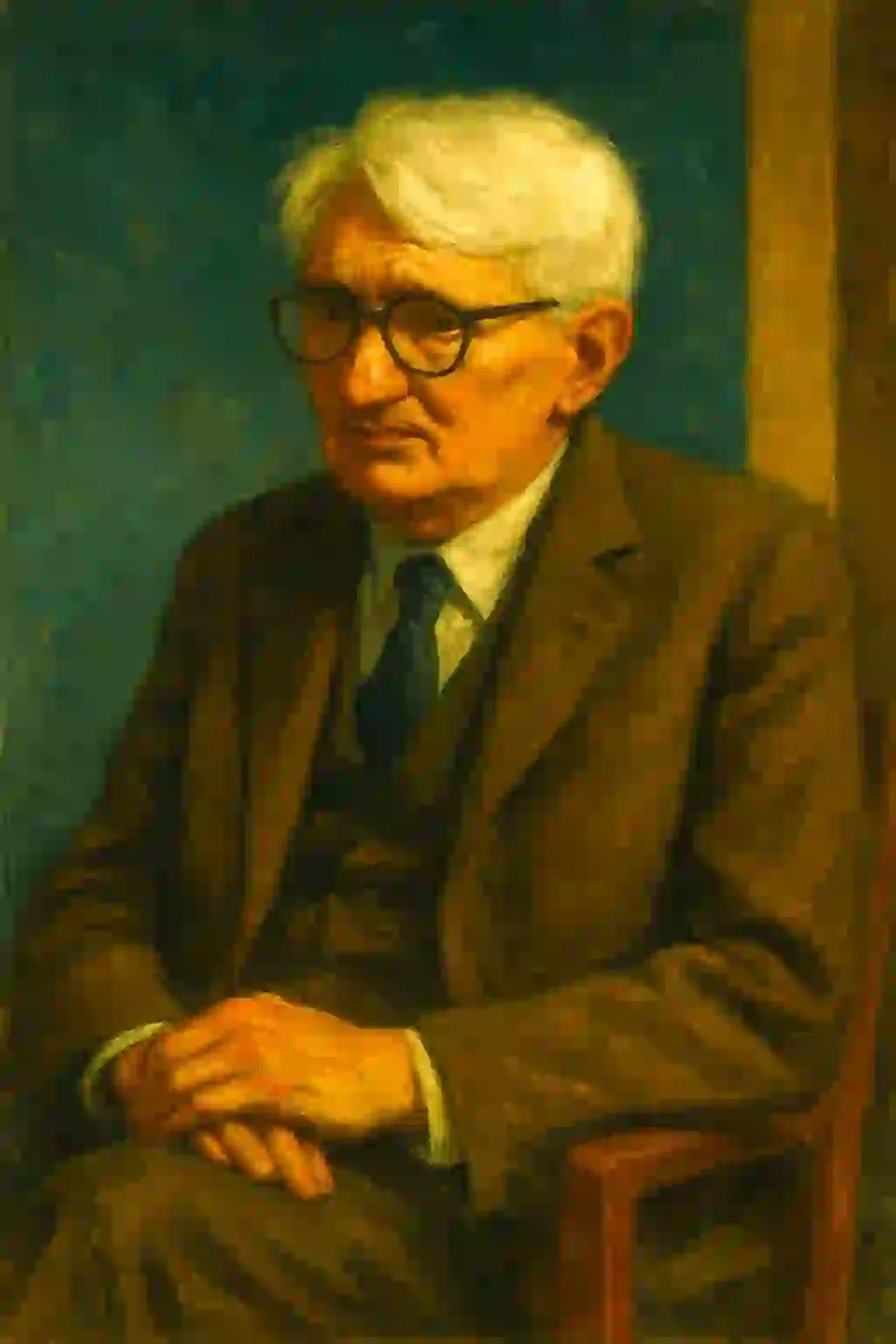 Portrait Jürgen Habermas im Hopper-Stil